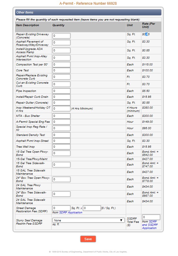 Screen shot of online application other information fill in questions