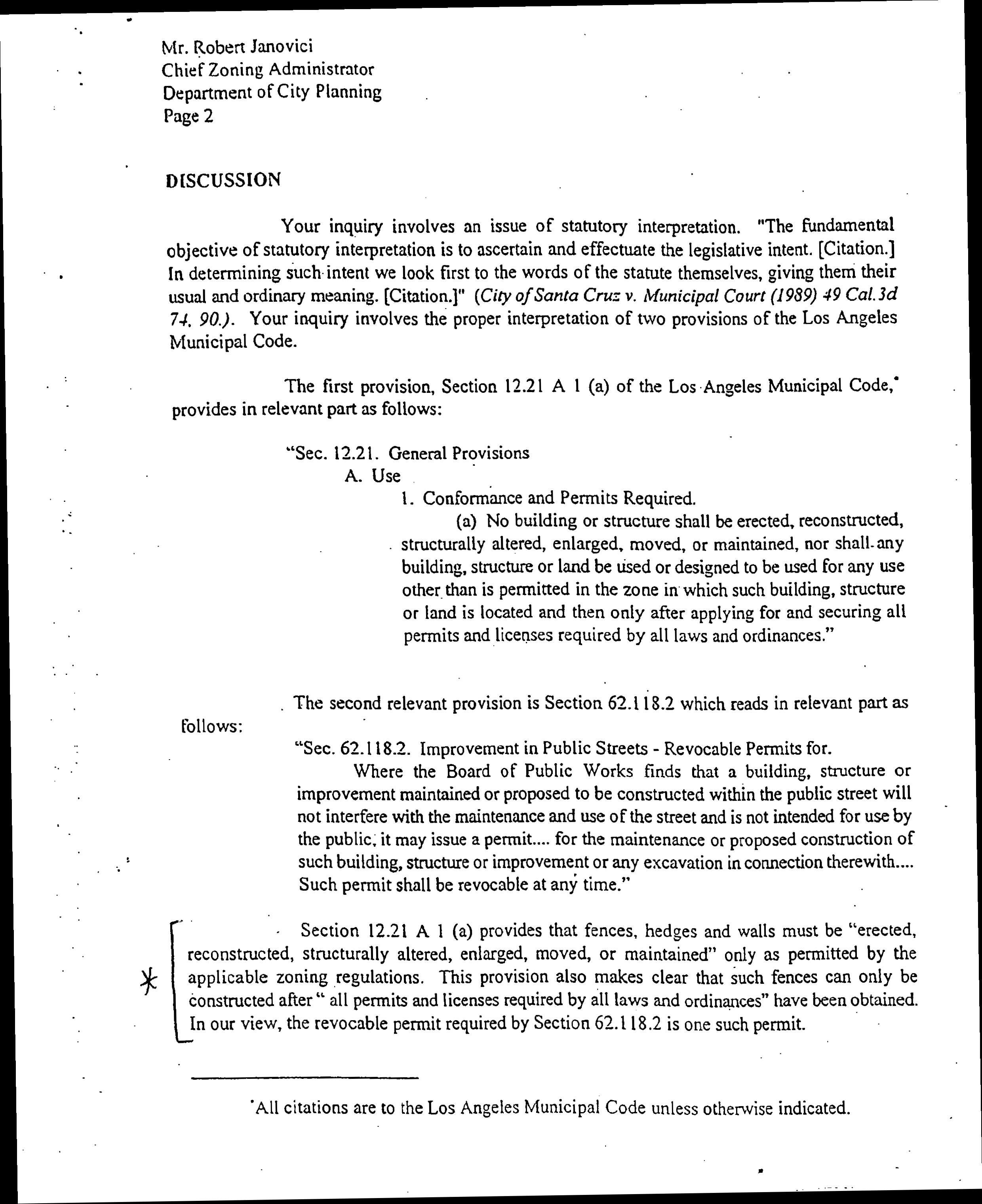 Screen shot of  page 2 of a Revocable Permit Requirement Letter